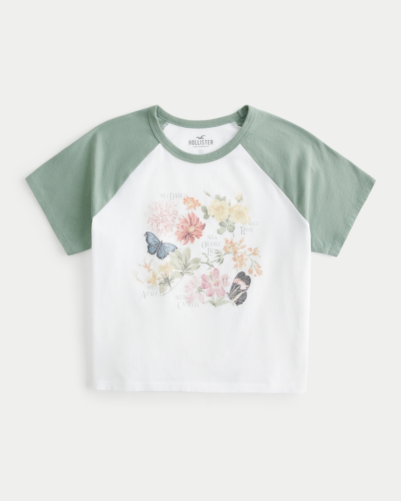 Hollister floral hot sale t shirt