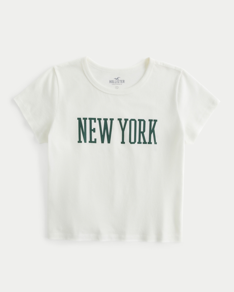 Women's Relaxed New York Graphic Baby Tee | Women's Clearance