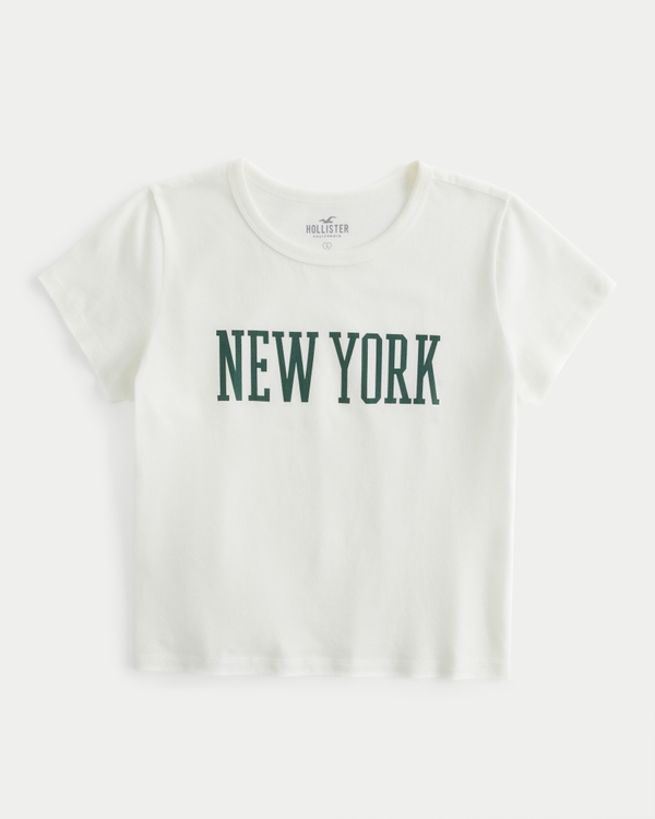 Women's Relaxed New York Graphic Baby Tee | Women's Tops | HollisterCo.com