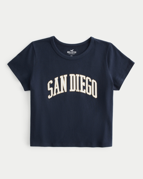Women's Relaxed San Diego Graphic Baby Tee | Women's Tops | HollisterCo.com