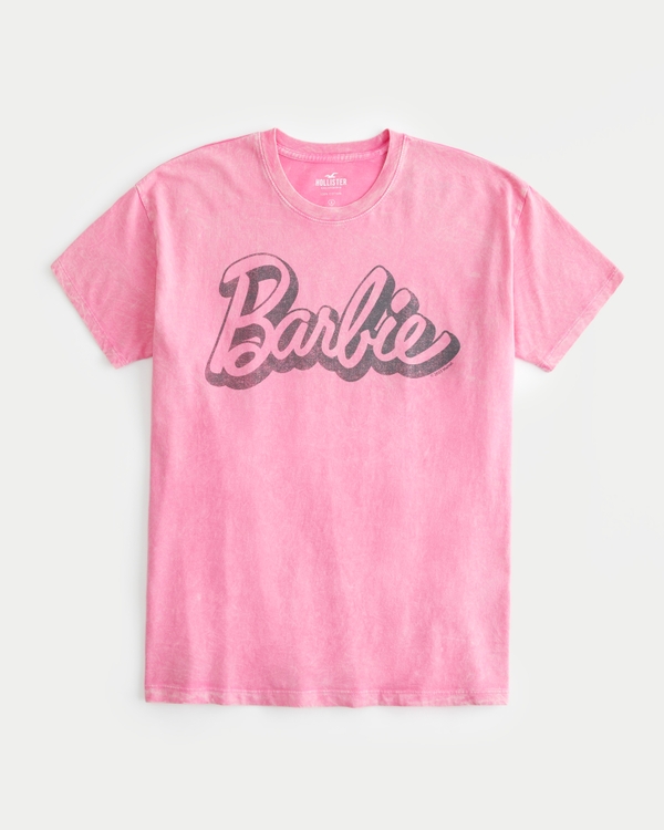 Oversized Barbie Graphic Tee, Pink