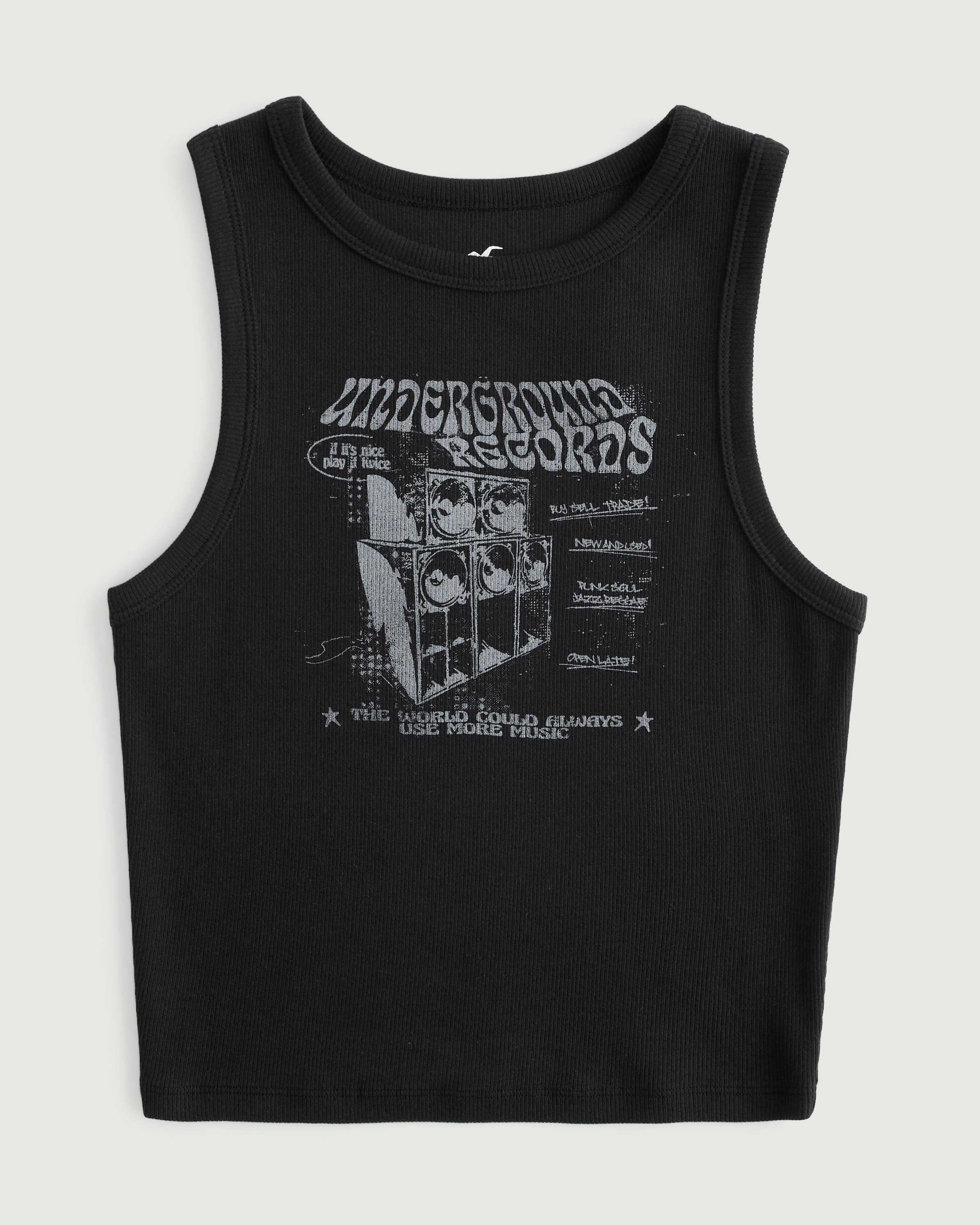 Ribbed Inner Stereo Graphic Tank