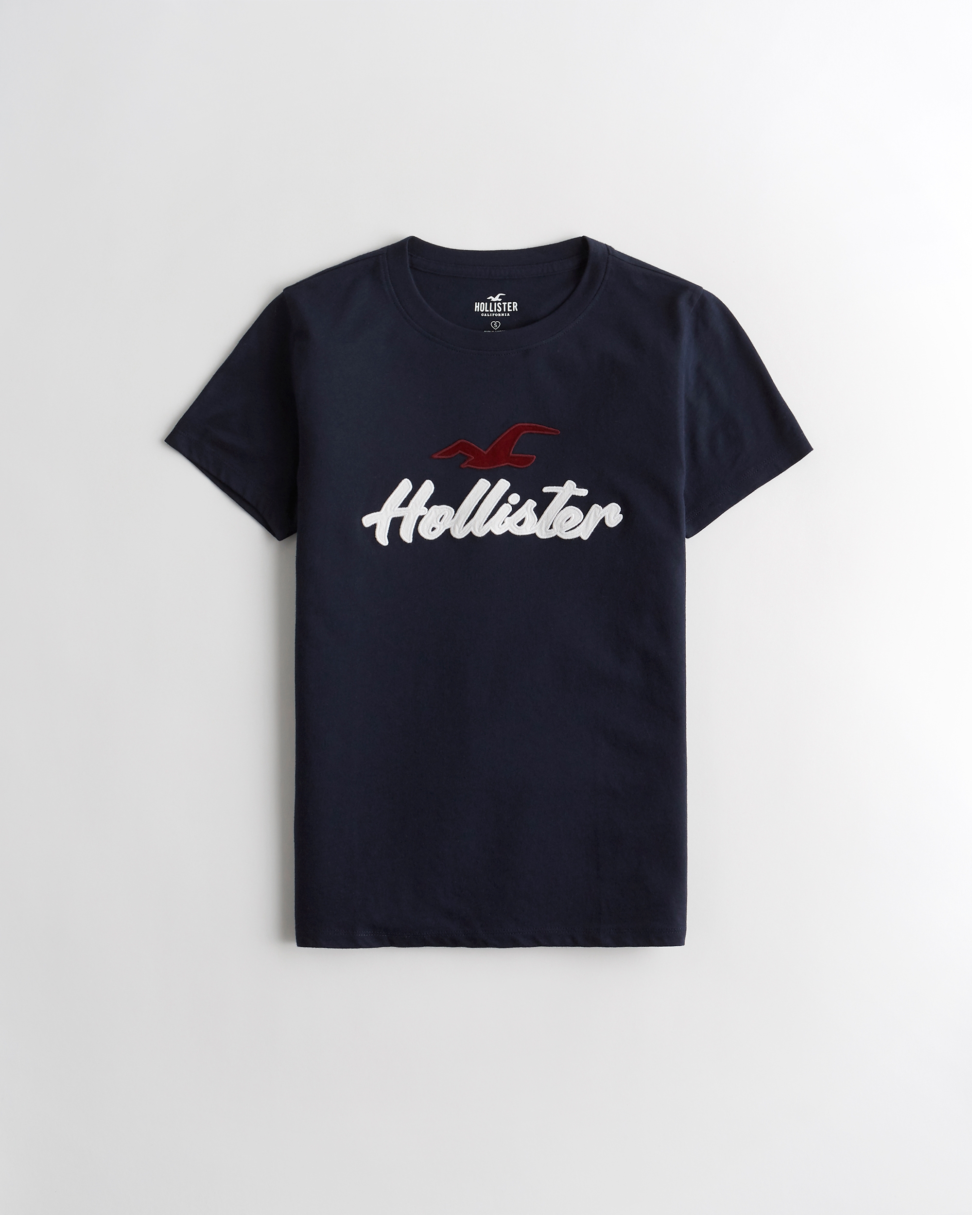 hollister printed logo graphic tee