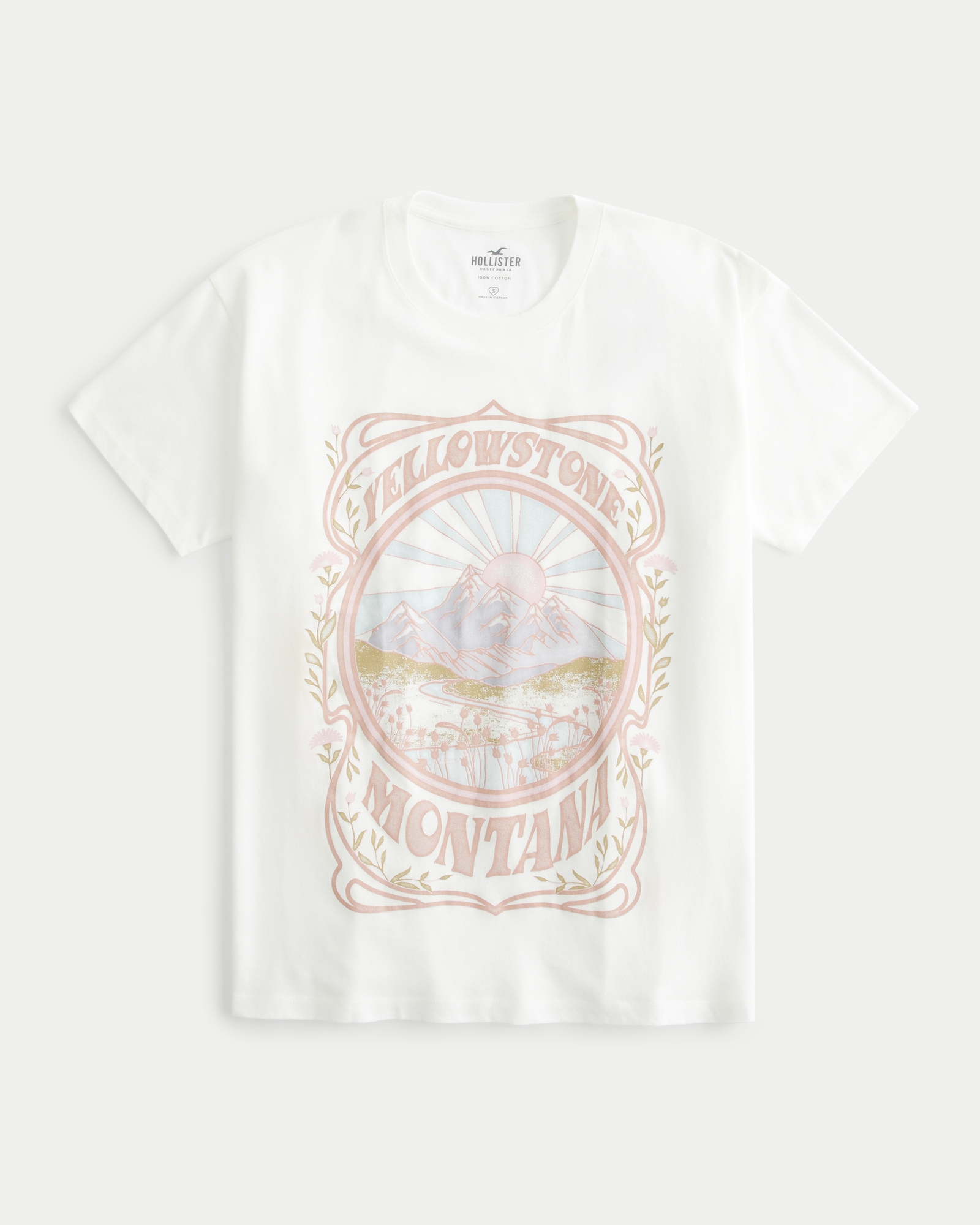 Women's Oversized Silver Pine Cottage Graphic Tee