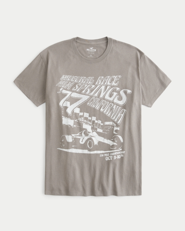 Women's Oversized Palm Springs Race Car Graphic Tee, Women's Sale