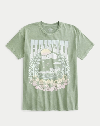 Women's Oversized Hawaii Graphic Tee | Women's Tops | HollisterCo.com