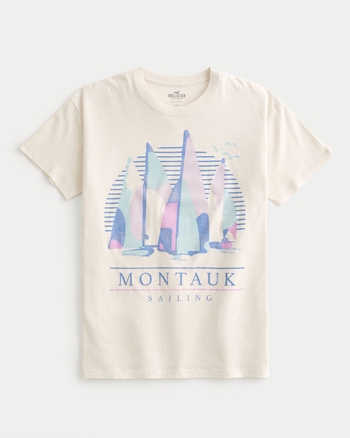 Women s Oversized Montauk Sailing Graphic Tee Women s Tops