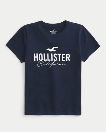 Women s Easy Logo Graphic Tee Women s Clearance HollisterCo