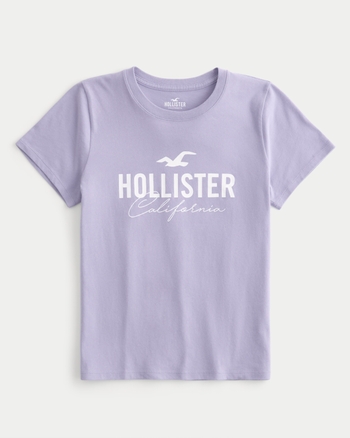 Print logo graphic tee hollister 2025