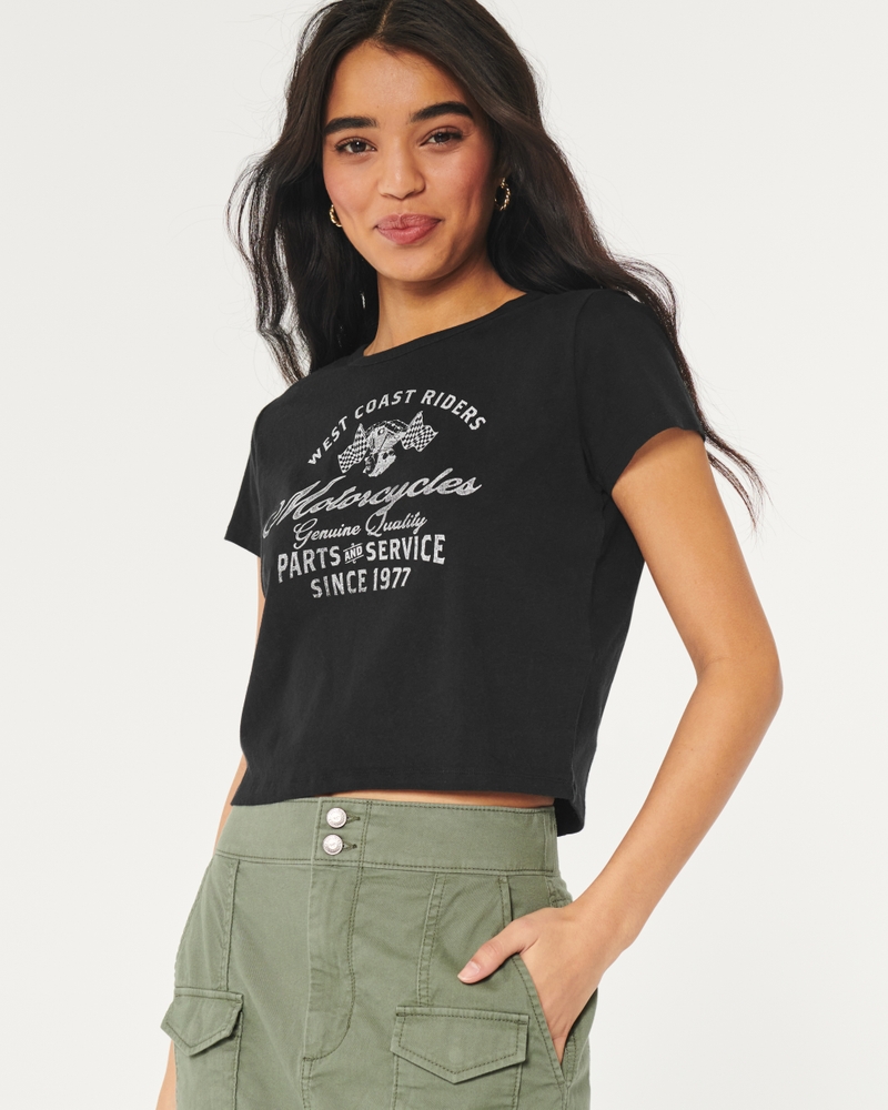 Hollister West Coast Riders Graphic Baby Tee