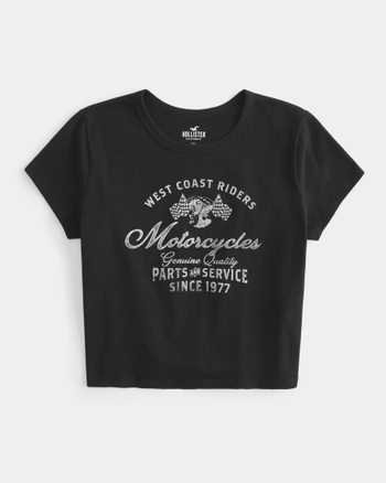 Women's West Coast Riders Graphic Baby Tee Women's Clearance