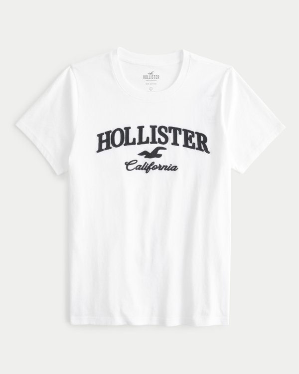 HOLLISTER Womens California Graphic T-Shirt Top UK 12 Medium Orange Cotton, Vintage & Second-Hand Clothing Online