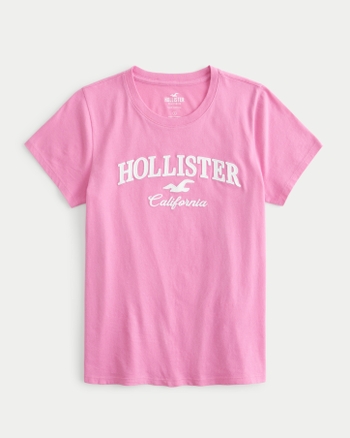 Hollister t shirt pink on sale