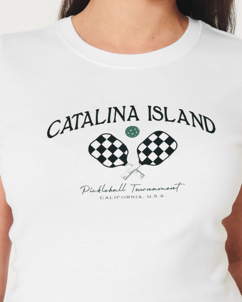 Catalina Island Pickleball Graphic Baby Tee