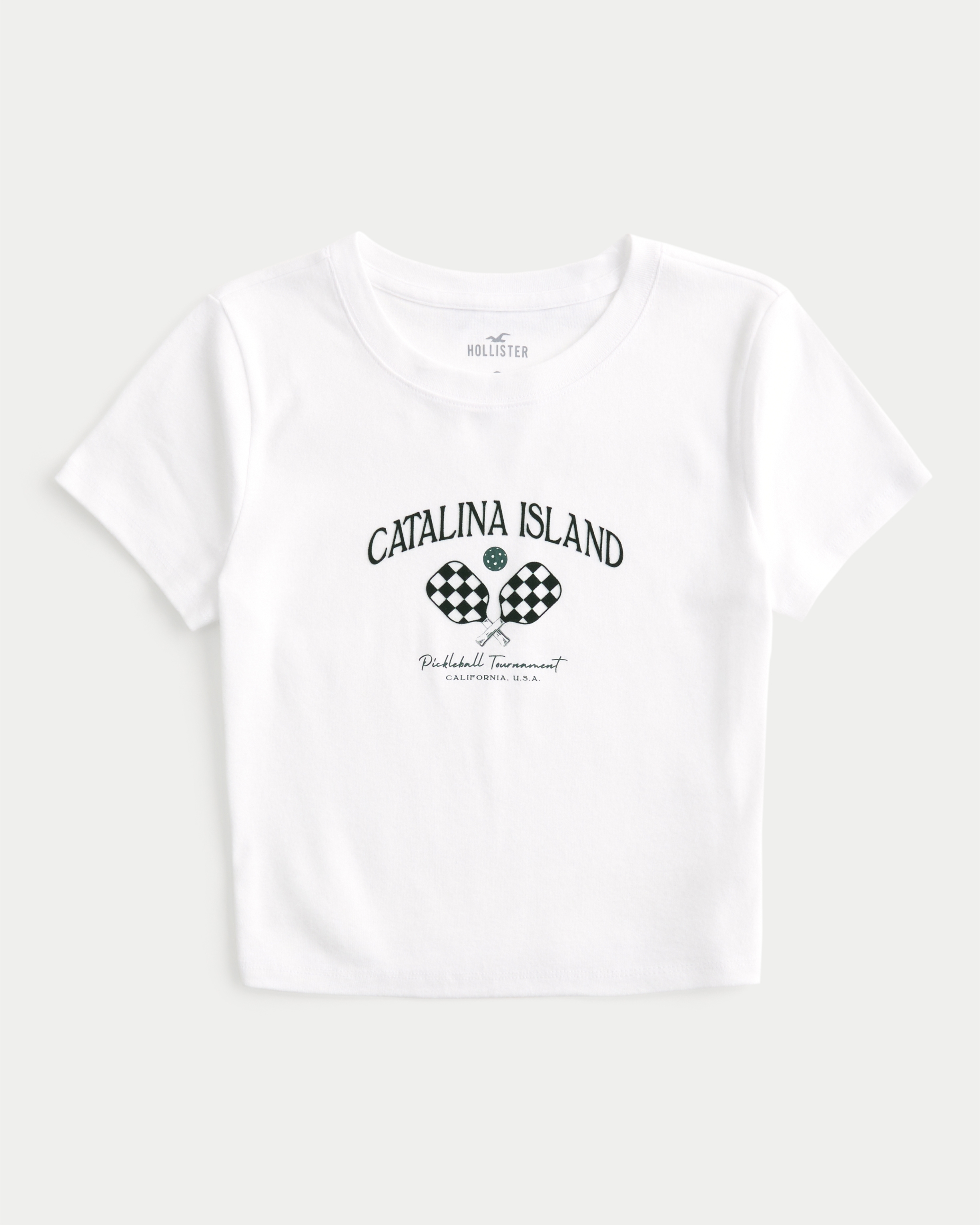 Women s Catalina Island Pickleball Graphic Baby Tee Women s Tops