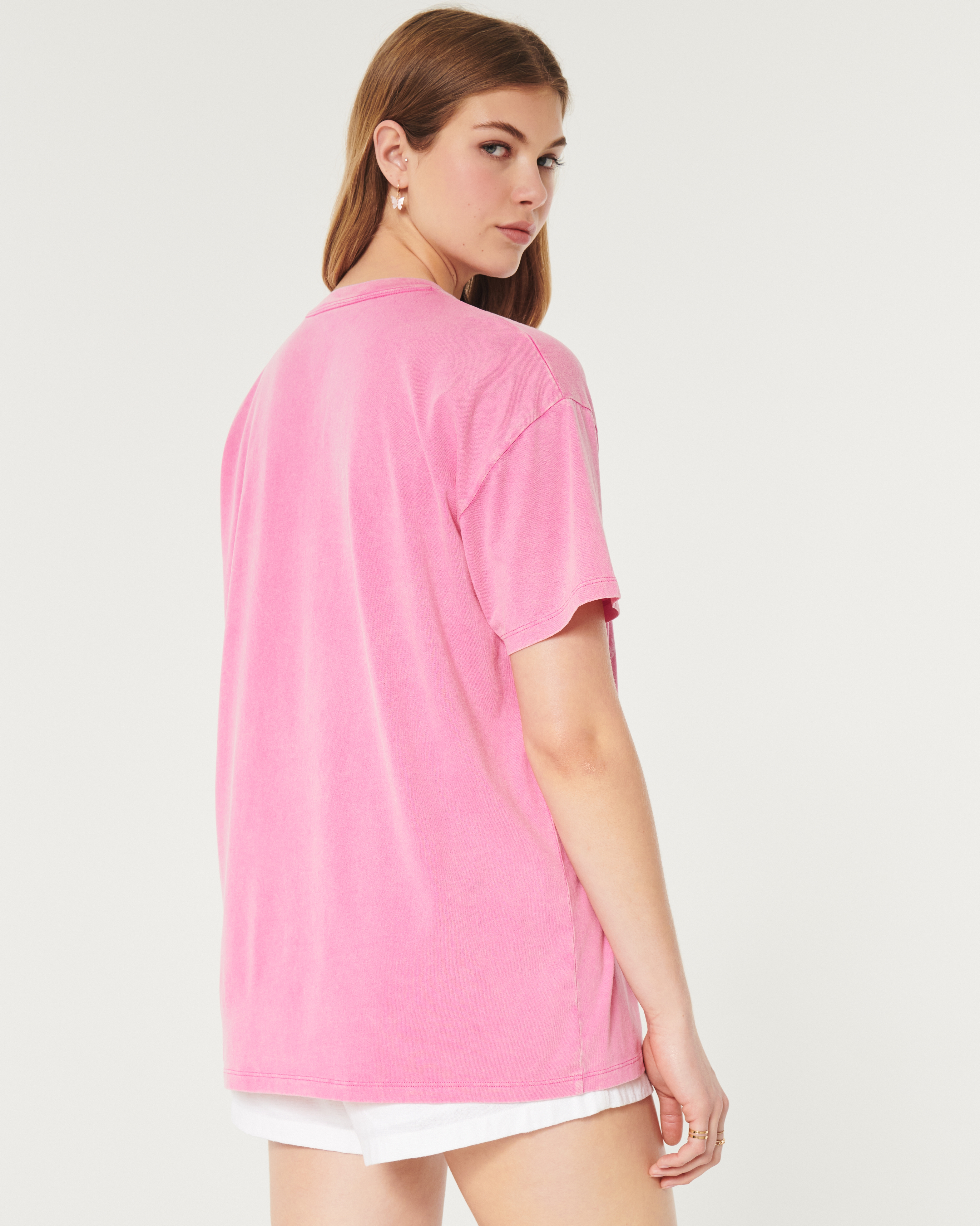 Hollister t shirt rosa best sale