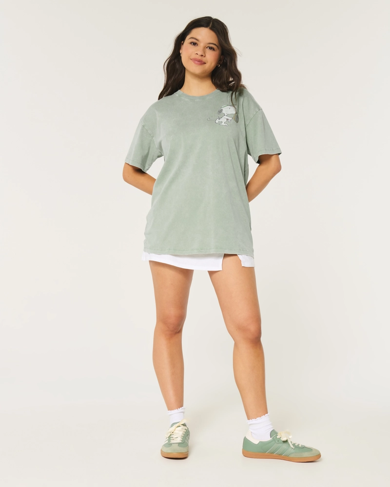 Oversized Peanuts Tennis Graphic Tee