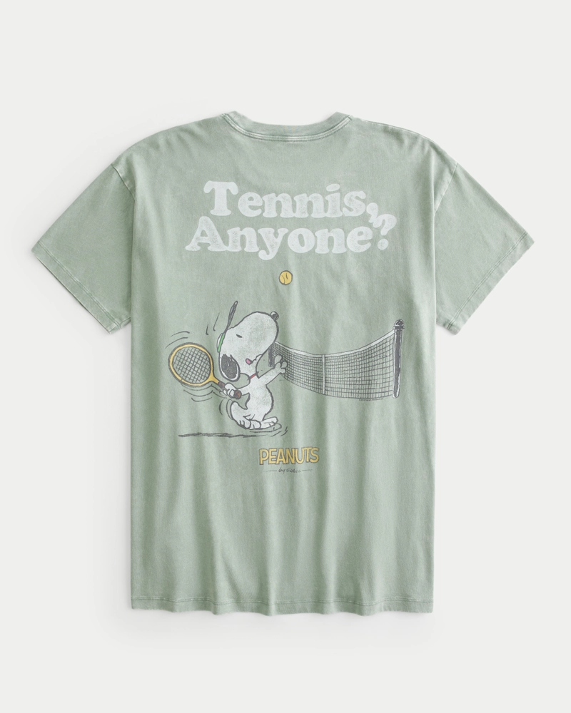 Oversized Peanuts Tennis Graphic Tee