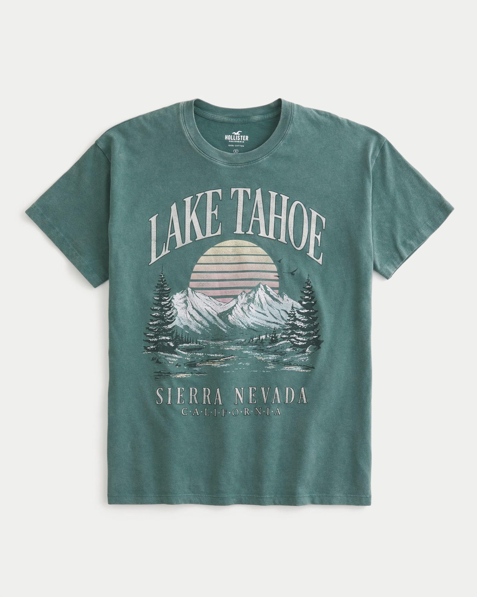 Women's Oversized Lake Tahoe Print Graphic Tee