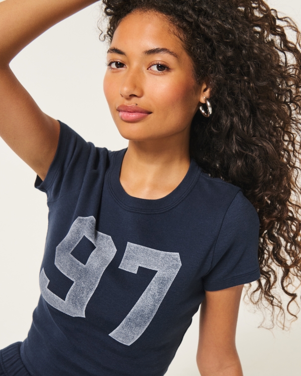 97 Graphic Baby Tee, Navy