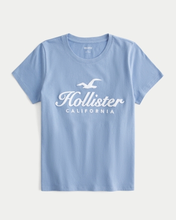 Women s Easy Cotton Logo Graphic Tee Women s Sale HollisterCo