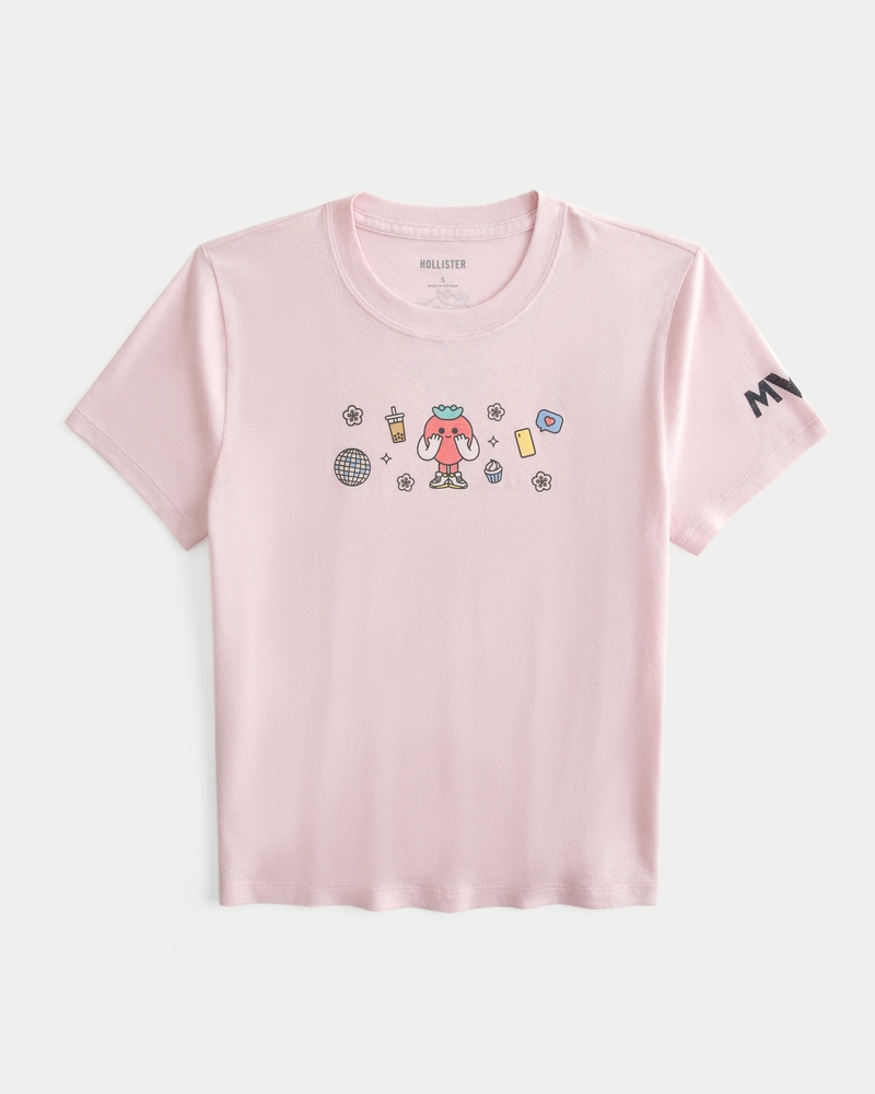 ウィメンズ Strawberry Music Festivalグラフィック ベビーTシャツ | ウィメンズ セール | HollisterCo.com