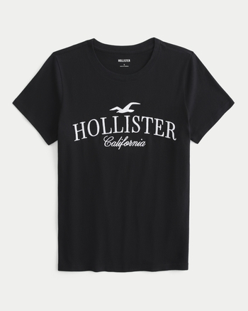 Mujeres Camiseta sencilla con grafico y logo Mujeres Partes superiores HollisterCo