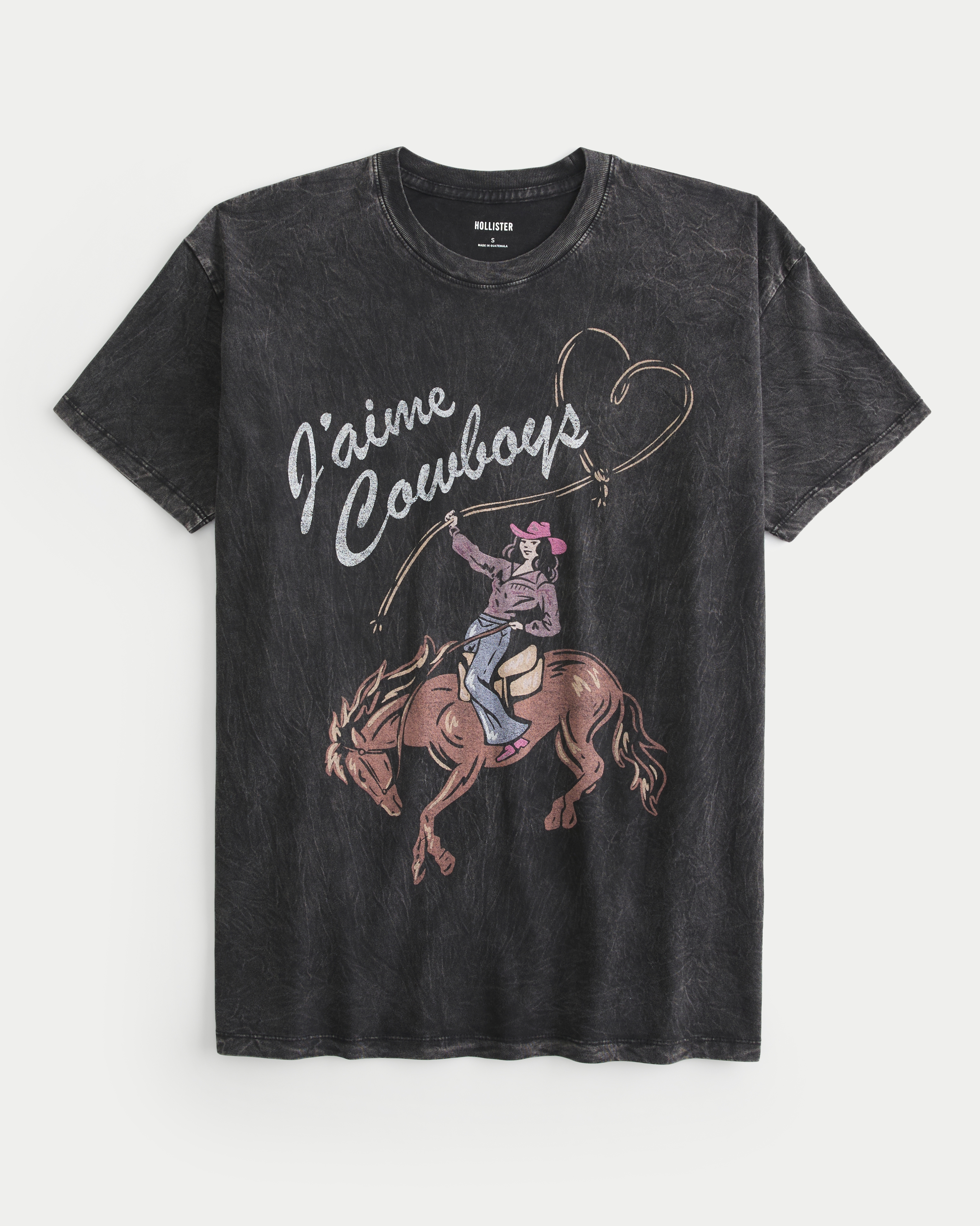 Oversized J'aime Cowboys Graphic Tee