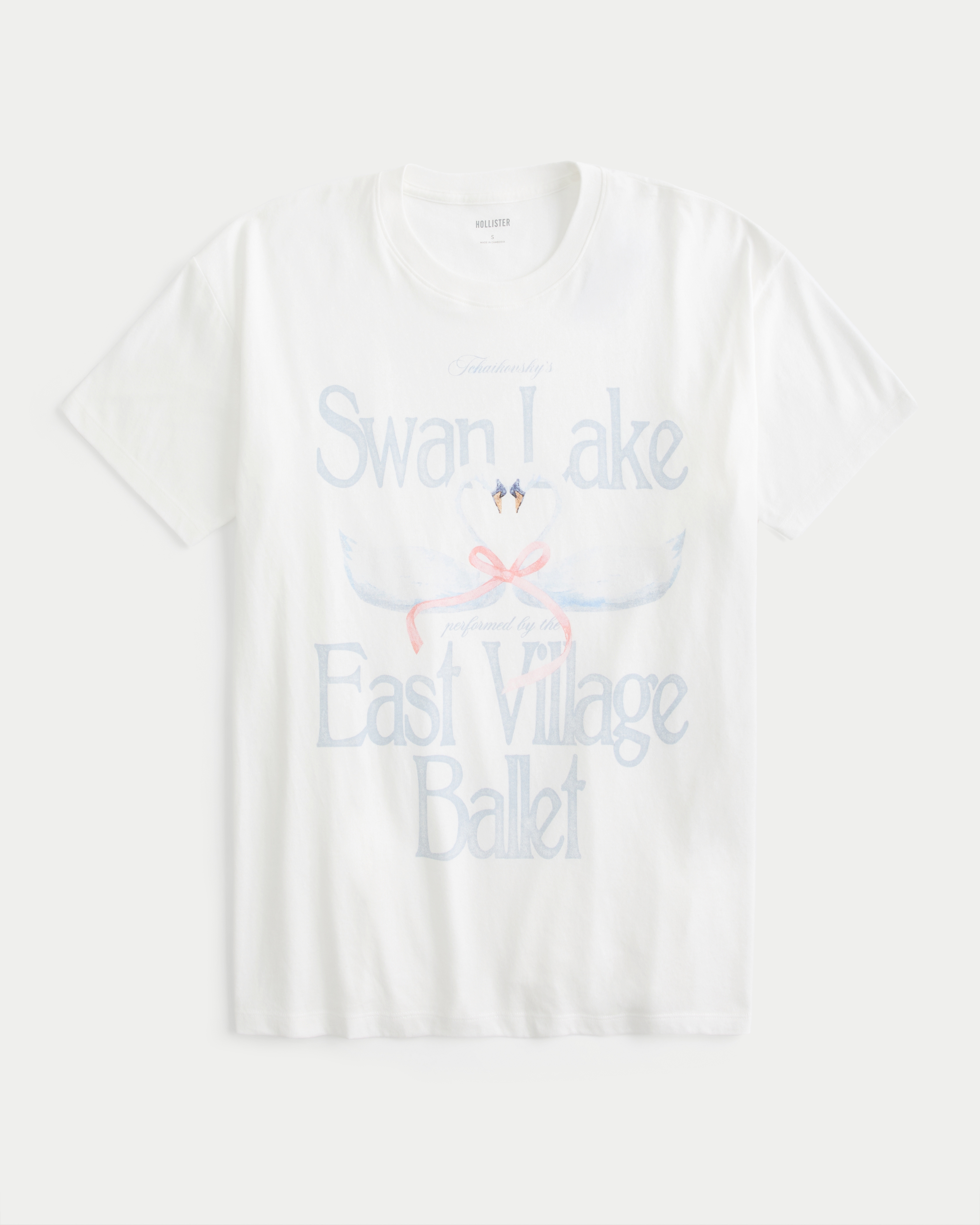 Oversized Swan Lake Graphic Tee