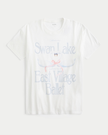 Women's Oversized Swan Lake Graphic Tee | Women's Clearance