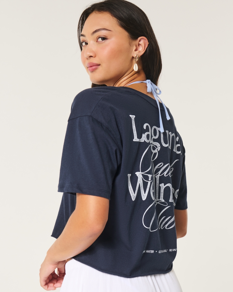 Oversized Laguna Wellness Club Graphic Tee