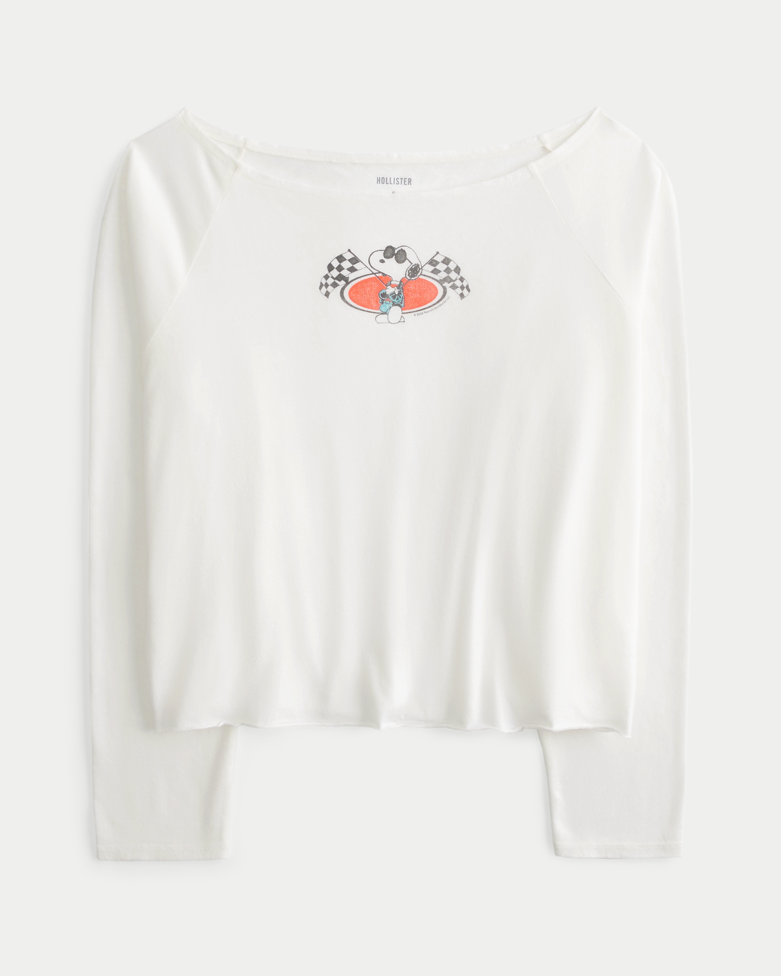 Oversized Long-Sleeve Snoopy Graphic Tee