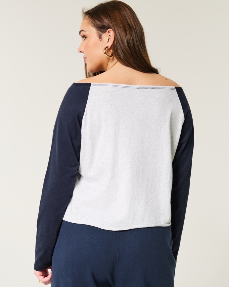 Oversized Long-Sleeve Racing Graphic Tee