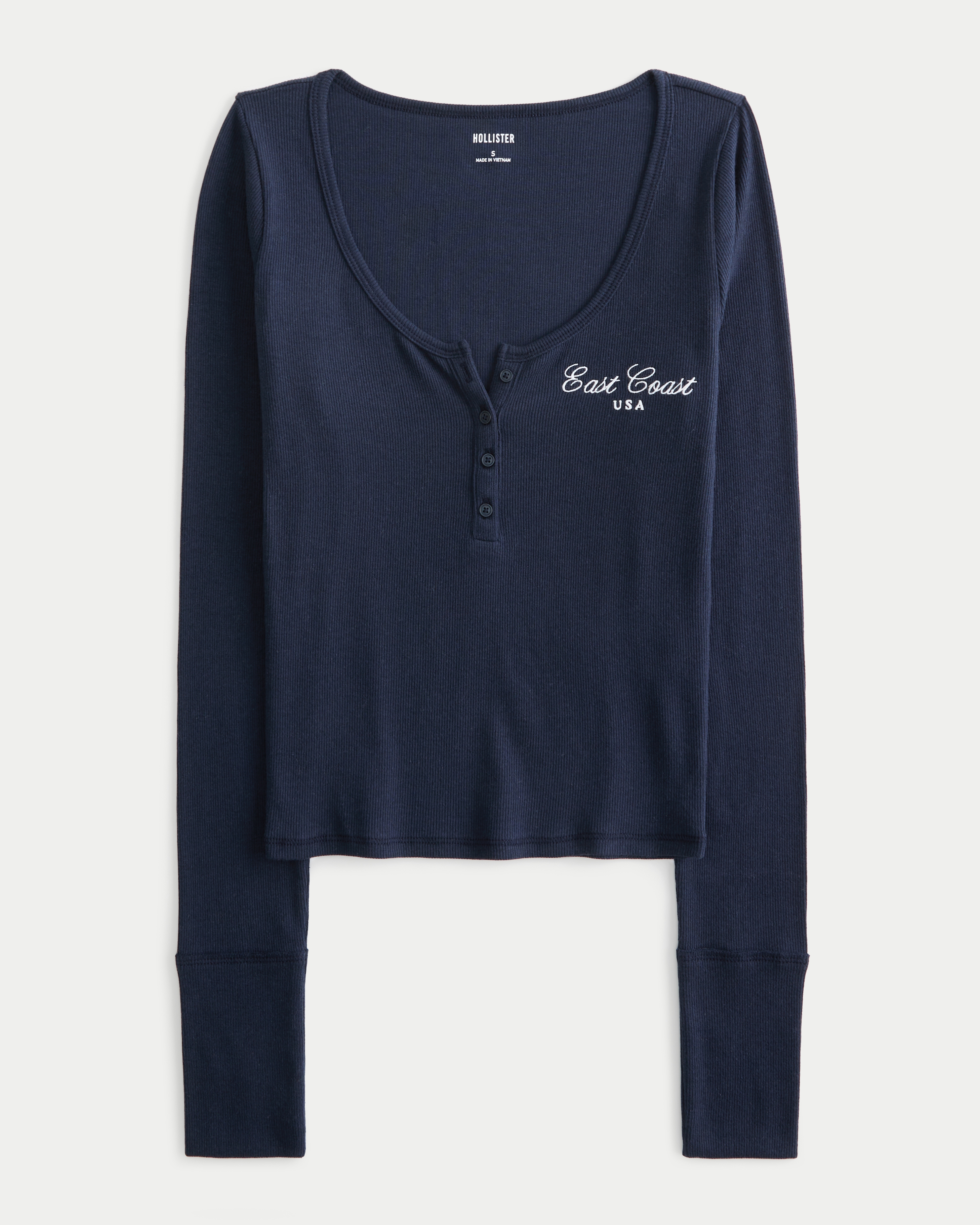 Ribbed East Coast Graphic Henley