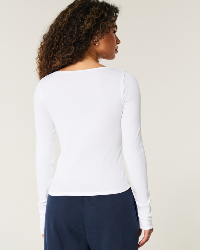 Ribbed Vail Colorado Graphic Henley