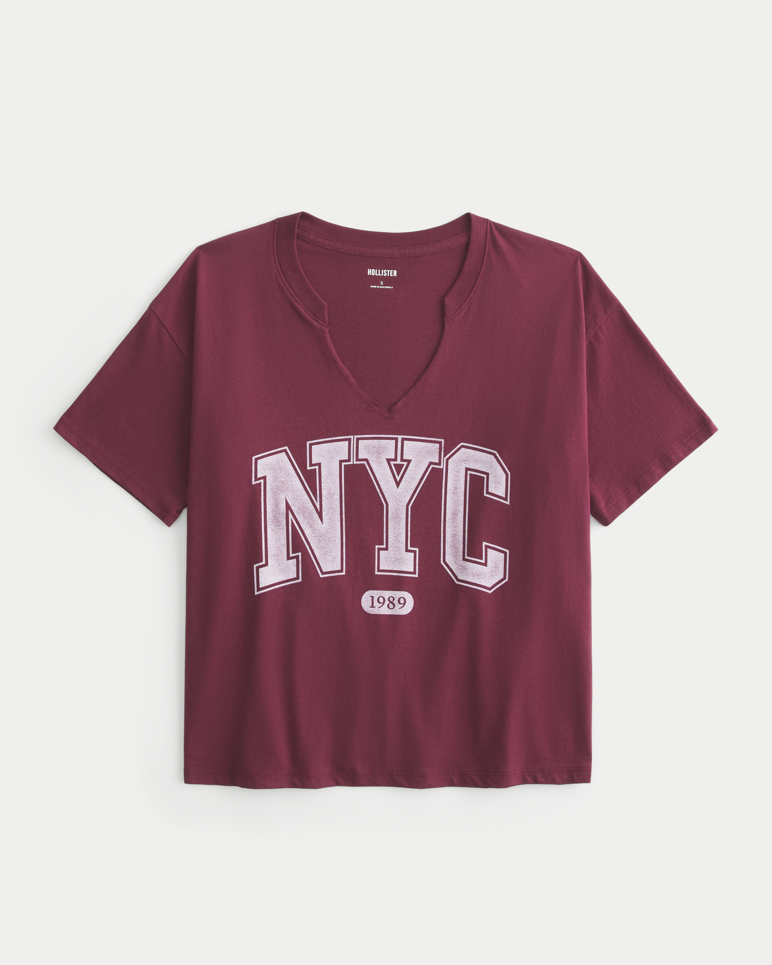 Oversized Notch-Neck NYC Graphic Tee