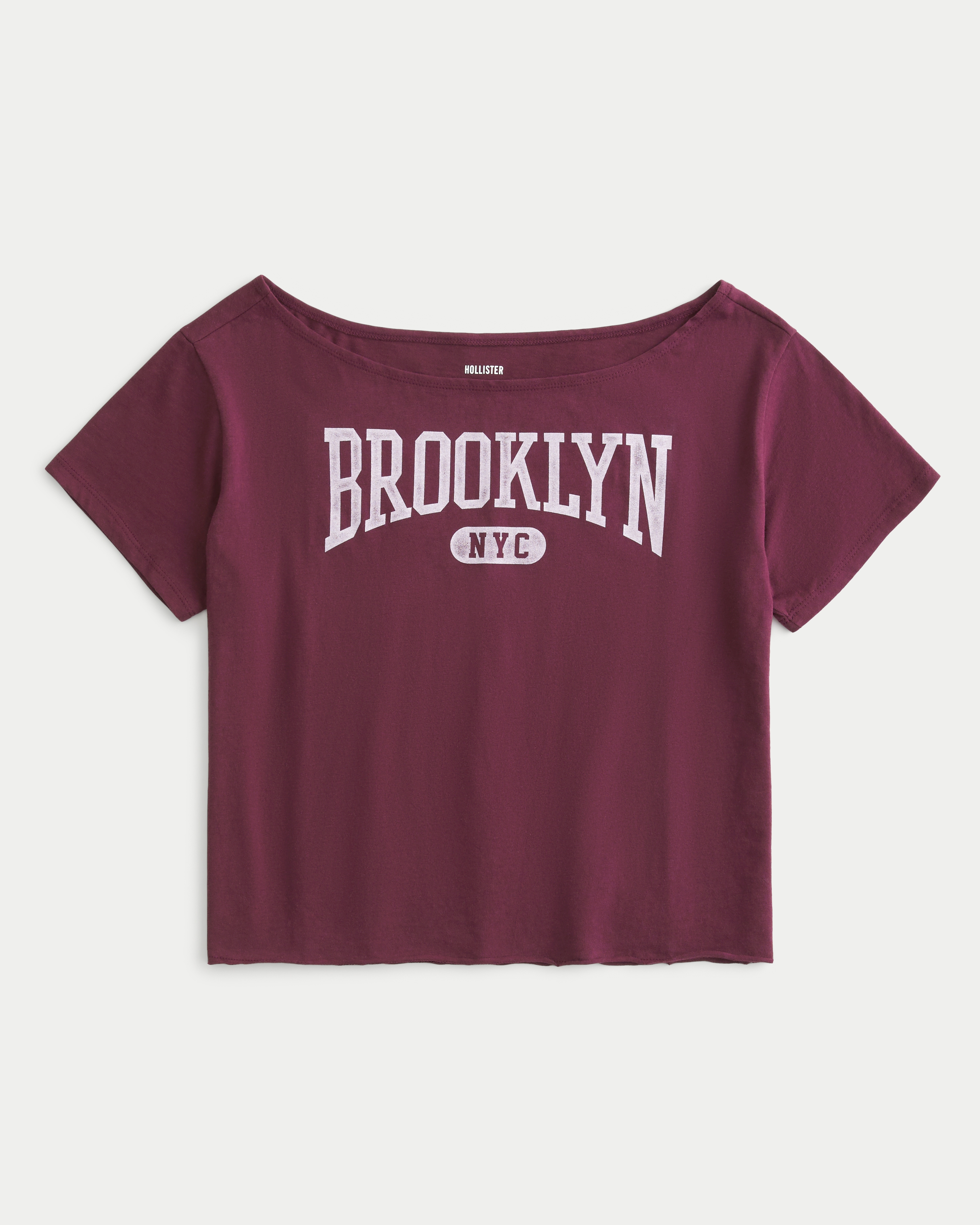 Easy Off-the-Shoulder Brooklyn Graphic Tee