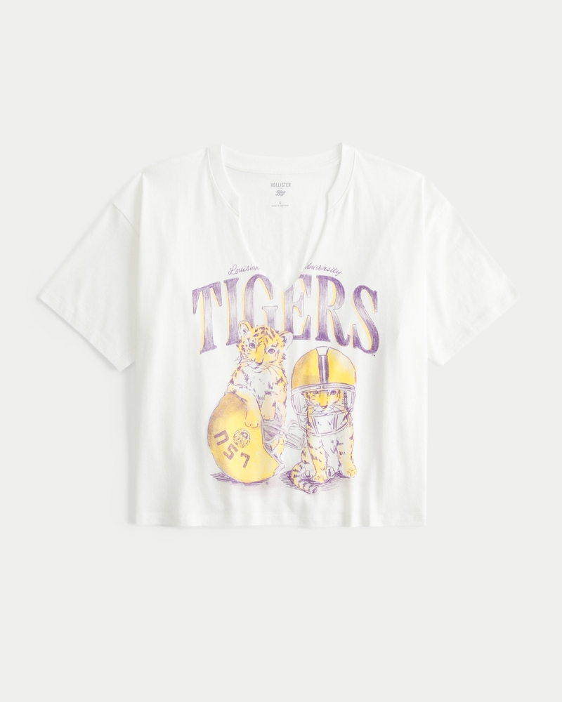 Easy Notch-Neck LSU Tigers Graphic Tee