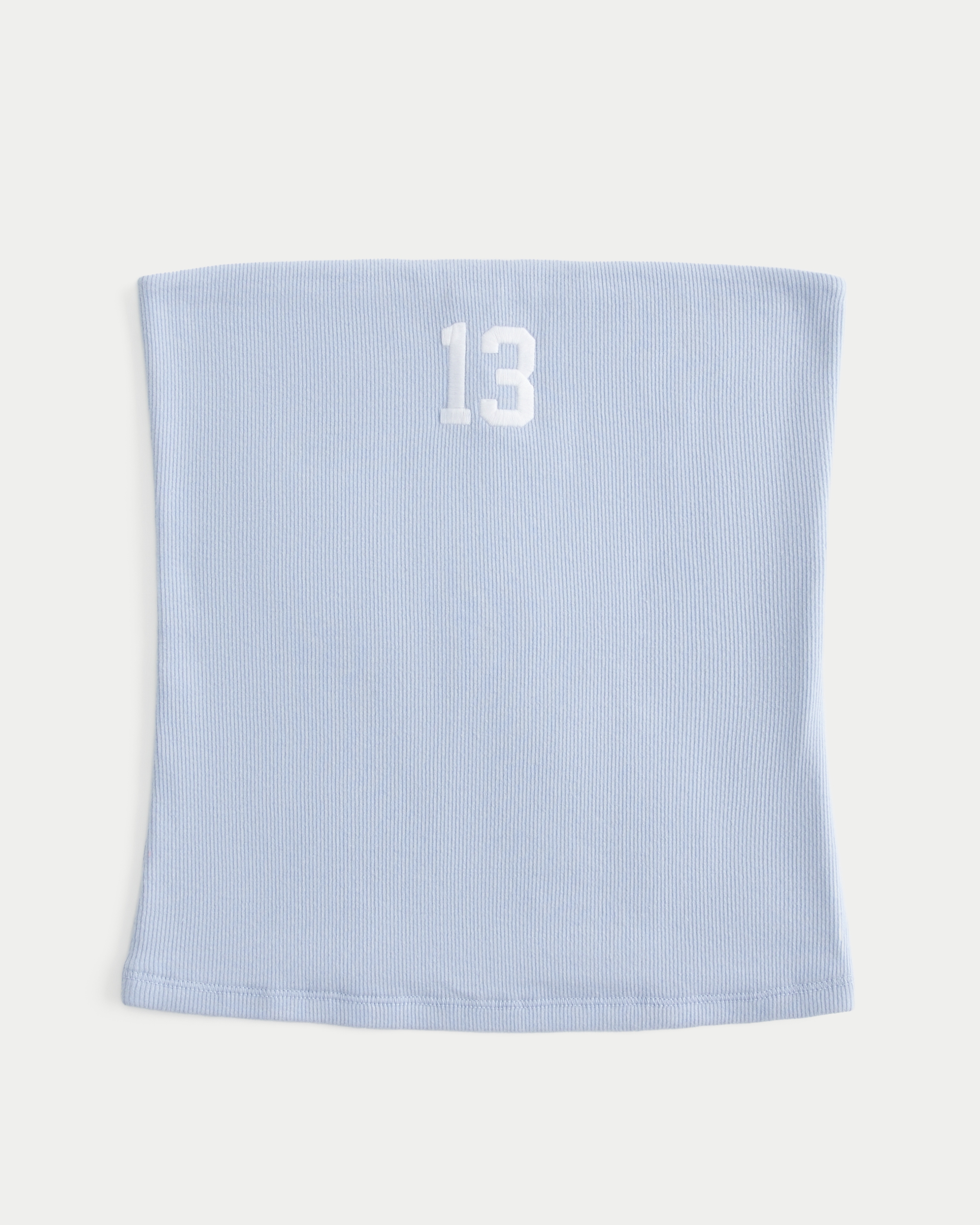 Ribbed Strapless Graphic Tube Top