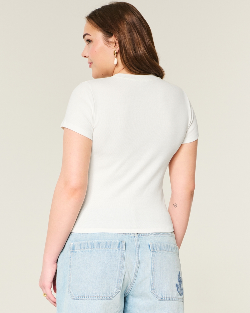 Ribbed Surf Club Graphic Baby Tee