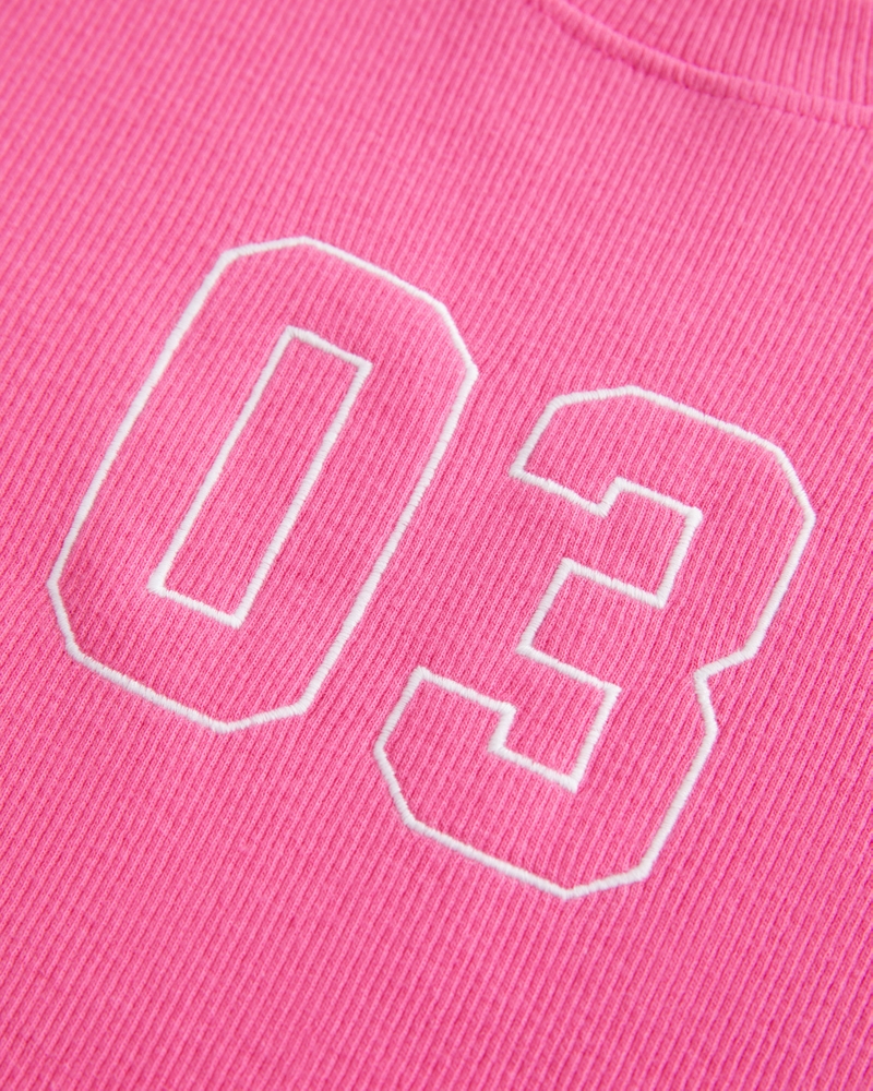 Ribbed Number Graphic Baby Tee