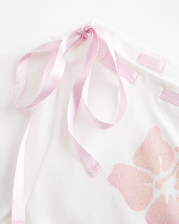 Easy Off-the-Shoulder Tie T-Shirt