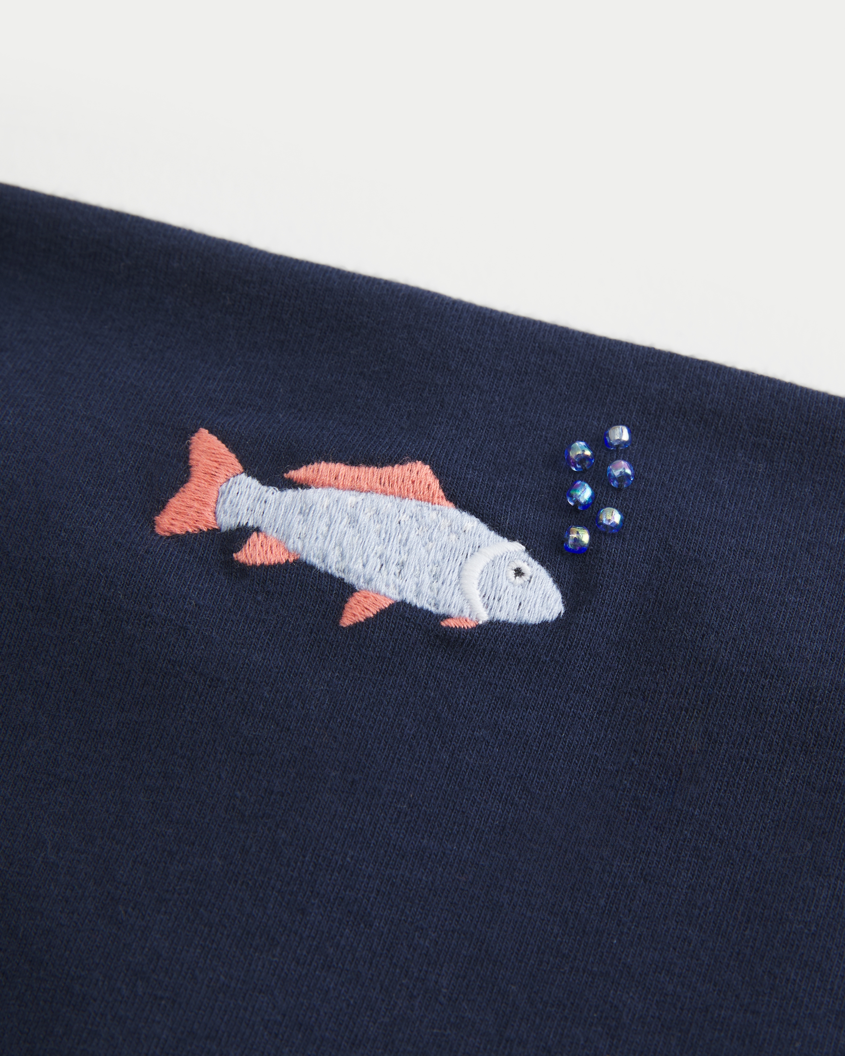 Beaded Graphic Halter Top