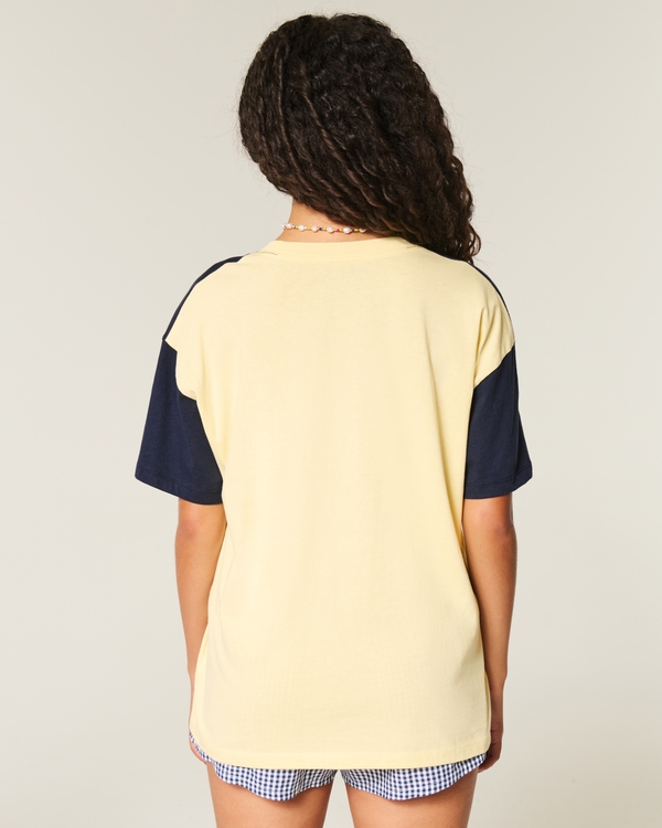 Oversized Brazil Graphic Tee, Butter Yellow view 2