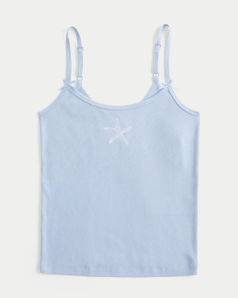Ribbed Starfish Graphic Cami