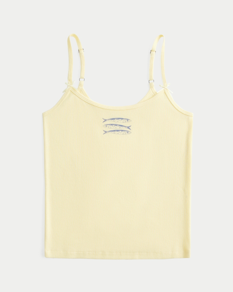 Ribbed Fish Graphic Cami
