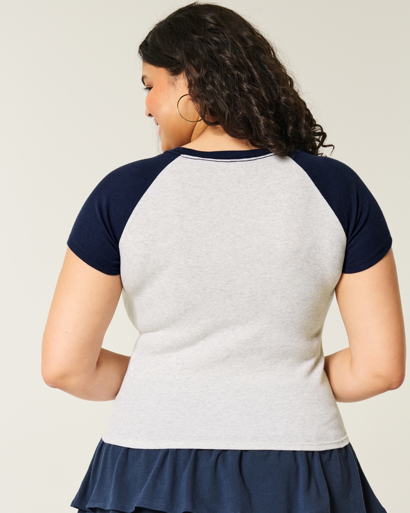 Easy Notch-Neck Sweet 'n Sporty Graphic Baby Tee