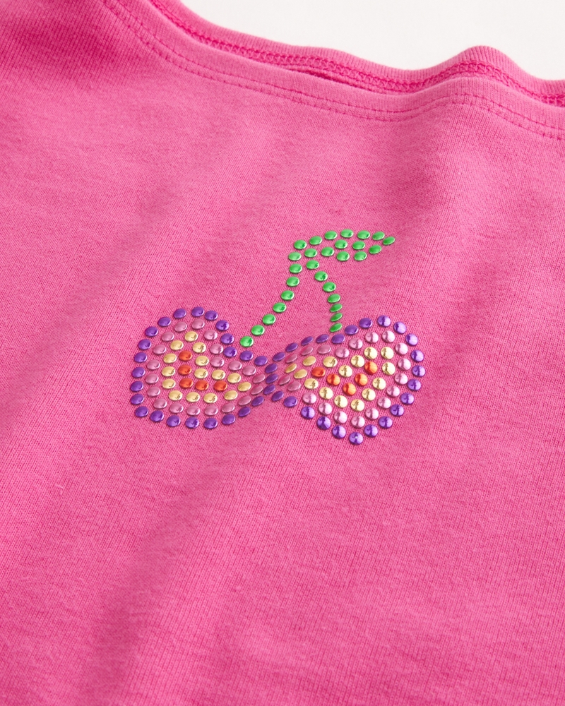 Off-the-Shoulder Heart Graphic Tee