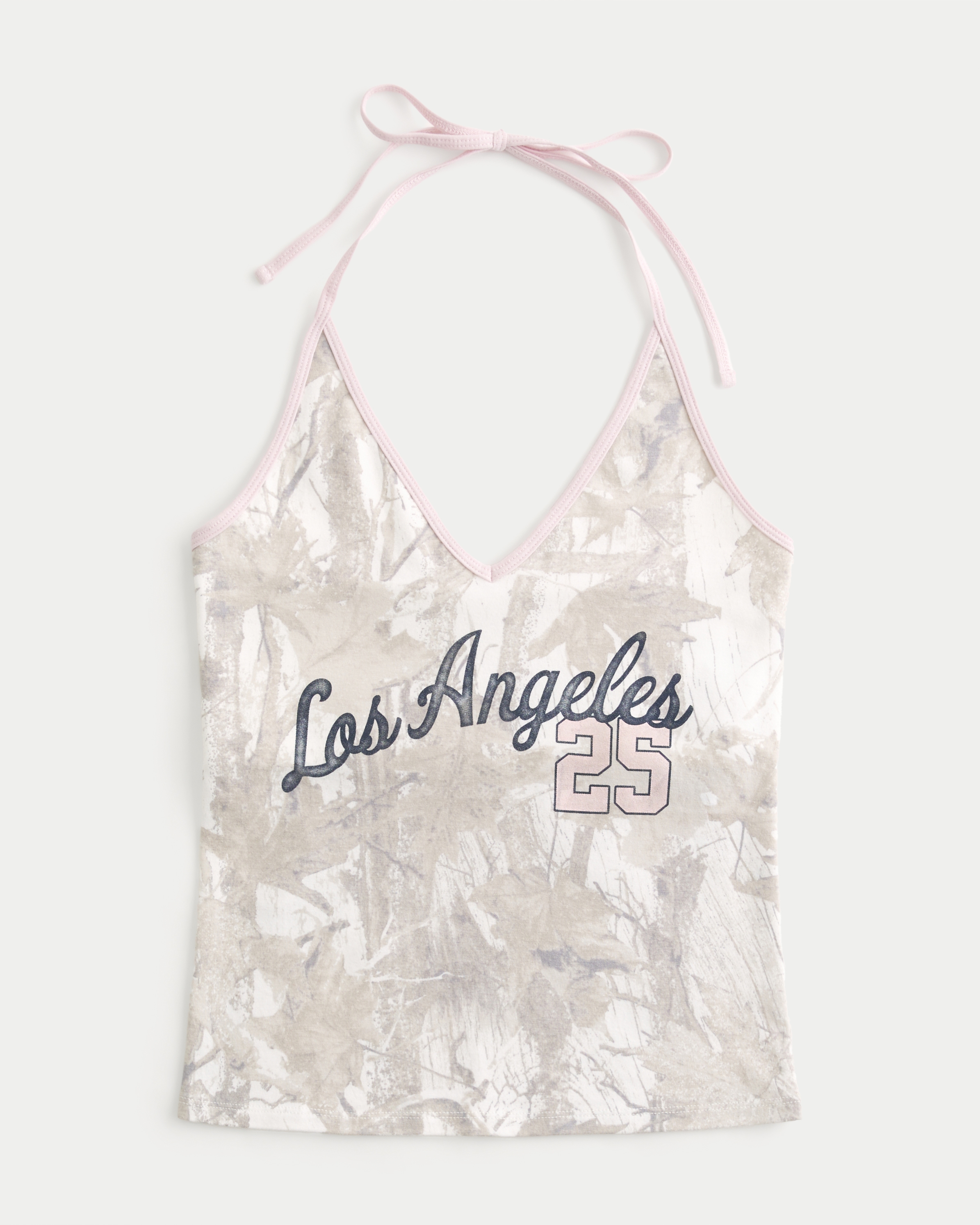 Los Angeles Graphic Camo Halter Top