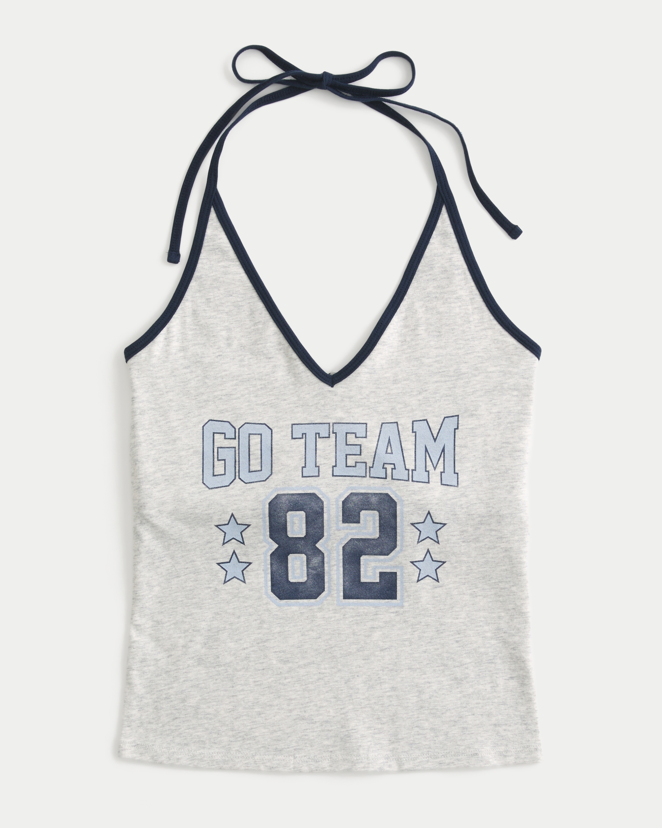 Go Team Graphic Halter Top